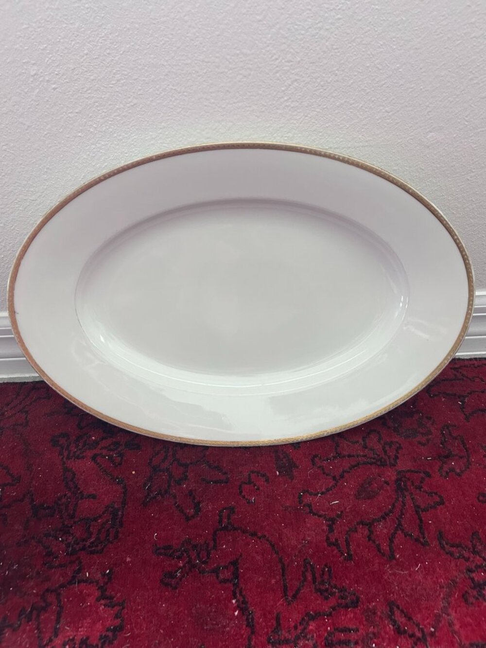Antique Bawo & Dotter Elite Works Limoges Oval 18” Serving Platter Gold Pattern